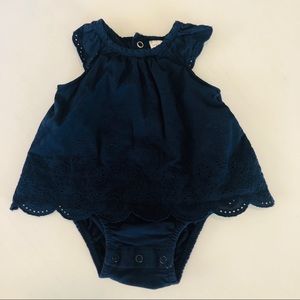 Sweet navy eyelet dress